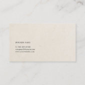 印モダンエレガント刷紙テクスチャコンサルタント 名刺 (裏面)