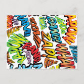 印モダン刷おもしろい結婚漫画 インビテーションポストカード (裏面)