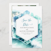 印モダン航海の刷結婚可能 セーブザデート (正面/裏面)