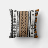 印刷されたアフリカの泥布デザインのトートバッグスローピ クッション (裏面)