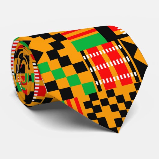 印刷されたアフリカンケンテの布のネクタイ ネクタイ (ロール)