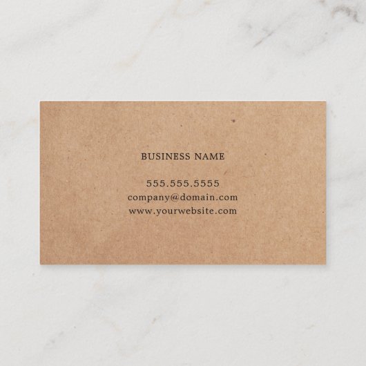 印刷されたエレガントクラフトテクスチャホワイトコンサルタント 名刺 (裏面)