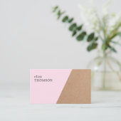 印刷されたエレガントクラフトバラジオメトリック 名刺 (スタンド正面)