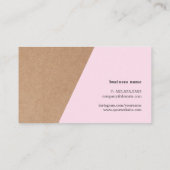 印刷されたエレガントクラフトバラジオメトリック 名刺 (裏面)