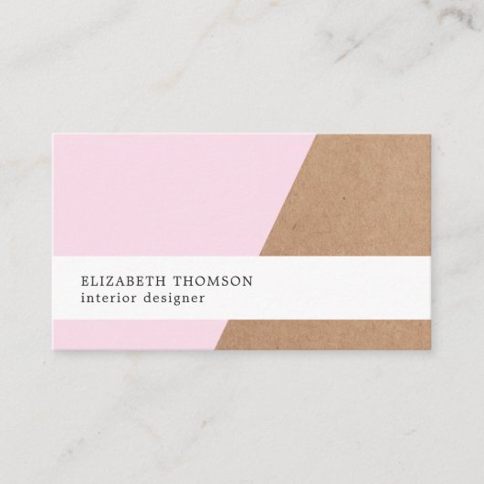 印刷されたエレガントクラフトバラジオメトリック 名刺 (正面)