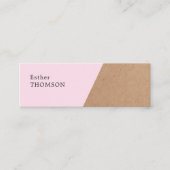 印刷されたエレガントクラフトバラ幾何学コンサルタント スキニー名刺 (正面)