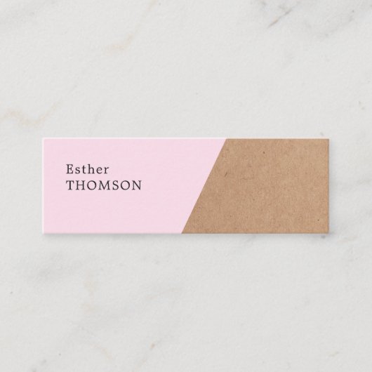 印刷されたエレガントクラフトバラ幾何学コンサルタント スキニー名刺 (正面)