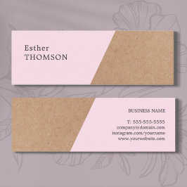 印刷されたエレガントクラフトバラ幾何学コンサルタント スキニー名刺