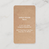 印刷されたエレガントクラフトホワイトフローラ 名刺 (裏面)