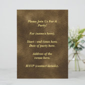 印刷されたカスタムのモノグラムイメージ。ブラウン. 招待状 (スタンド正面)