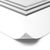 印刷されたカスタムモノグラム白黒。 ポスター (角)