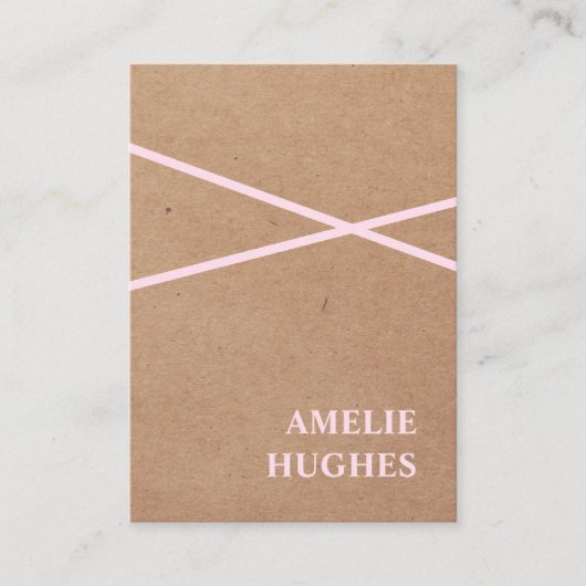 印刷されたクラフトモダン紙バラライン 名刺 (正面)
