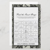 印刷されたゲストビンゴシャワーゲームを検索 (正面/裏面)