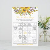 印刷されたゲストビンゴシャワーゲームを検索 (スタンド正面)