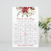 印刷されたゲストビンゴシャワーゲームを検索 (スタンド正面)