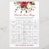 印刷されたゲストビンゴシャワーゲームを検索 (正面)