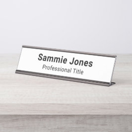 印刷されたビジネス用のメタルデスク名カスタムプレート デスクネームプレート