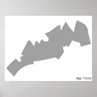 印刷されたマップ ポスター