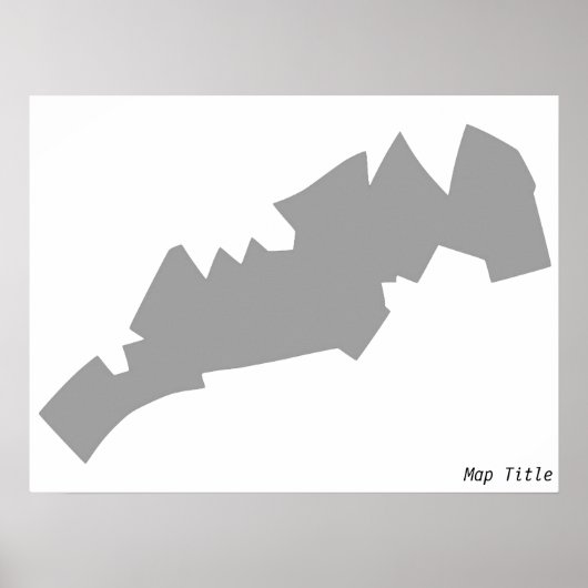 印刷されたマップ ポスター (正面)