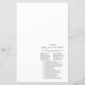 印刷されたマーメイドブライダルシャワーゲーム，ウェディングシャワー (裏面)