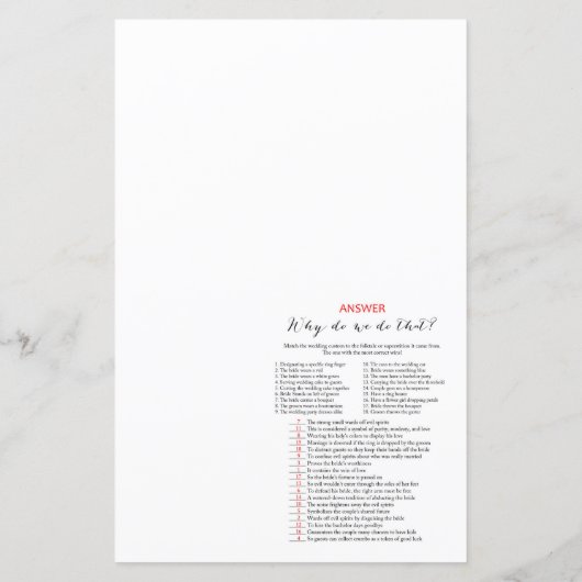 印刷されたマーメイドブライダルシャワーゲーム，ウェディングシャワー (裏面)