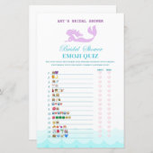 印刷されたマーメイドブライダルシャワーゲーム，ウェディングシャワー (正面/裏面)