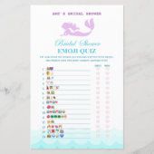 印刷されたマーメイドブライダルシャワーゲーム，ウェディングシャワー (正面)