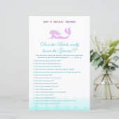 印刷されたマーメイドブライダルシャワーゲーム，ウェディングシャワー (スタンド正面)