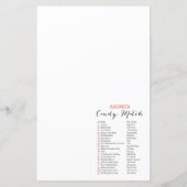 印刷されたマーメイドブライダルシャワーゲーム，ウェディングシャワー (裏面)