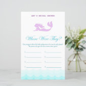 印刷されたマーメイドブライダルシャワーゲーム，ウェディングシャワー (スタンド正面)