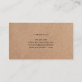 印刷されたミニマルクラフトオリーブグリーンストライプコンサルタント 名刺 (裏面)