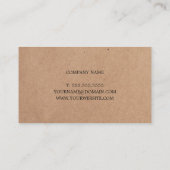 印刷されたミニマルクラフトブラックのストライプコンサルタント 名刺 (裏面)