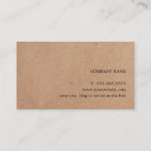 印刷されたミニマルクラフトブラックコンサルタント 名刺 (裏面)