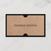 印刷されたミニマルクラフトブラックコンサルタント 名刺 (正面)