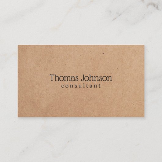 印刷されたモダンクラフトエレガントダークグレーコンサルタント 名刺 (正面)
