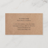 印刷されたモダンクラフトオリーブグリーンホワイトジオメトリック 名刺 (裏面)