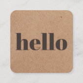 印刷されたモダンクラフトブラウンハローコンサルタント スクエア名刺 (正面)