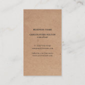 印刷されたモダンクラフトブルーホワイトモノグラム 名刺 (裏面)