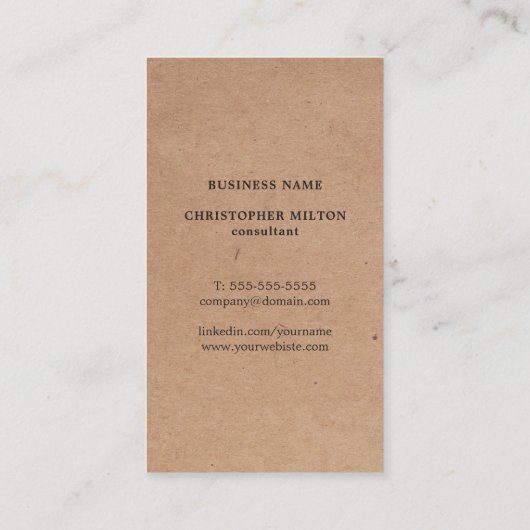 印刷されたモダンクラフトブルーホワイトモノグラム 名刺 (裏面)