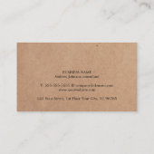 印刷されたモダンクラフト紙グレーホワイトジオメトリ 名刺 (裏面)