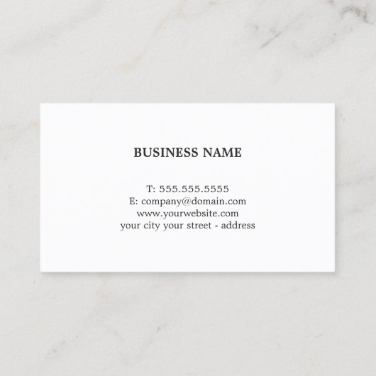 印刷されたモダンクラフト紙グレーホワイトジオメトリ 名刺 (裏面)