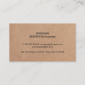 印刷されたモダンクラフト紙グレーホワイトジオメトリ 名刺 (裏面)