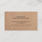 印刷されたモダンクラフト紙グレーホワイトジオメトリ 名刺 (裏面)