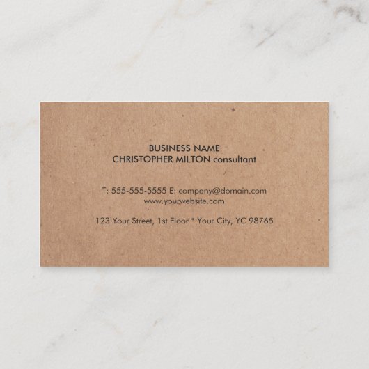 印刷されたモダンクラフト紙グレーホワイトジオメトリ 名刺 (裏面)