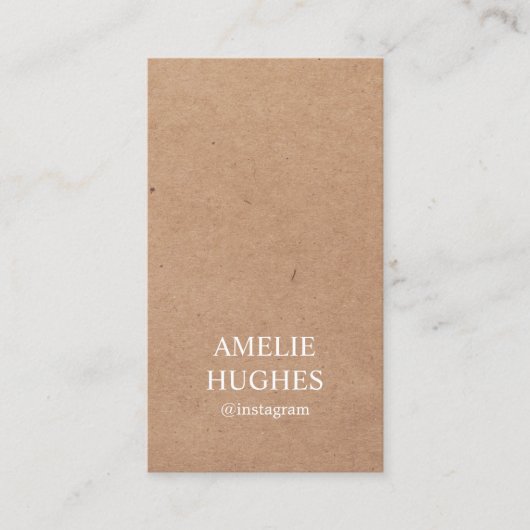 印刷されたモダンクラフト紙コンサルタント 名刺 (正面)