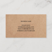 印刷されたモダンクラフト紙コンサルタント 名刺 (裏面)