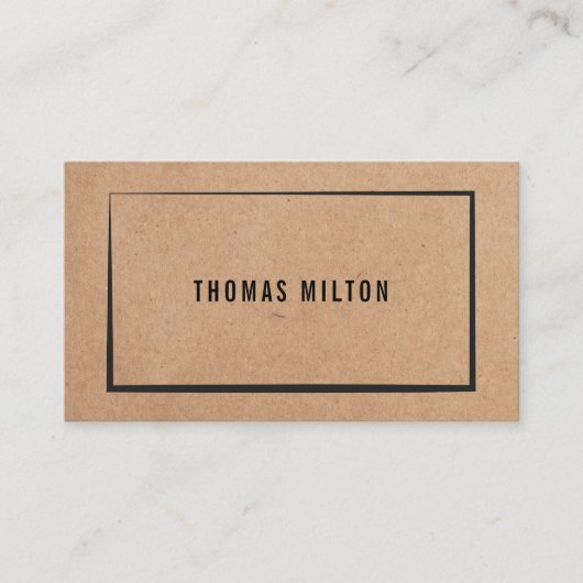 印刷されたモダンクラフト紙コンサルタント 名刺 (正面)