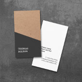 印刷されたモダンクラフト紙ブラックジオメトリック 名刺