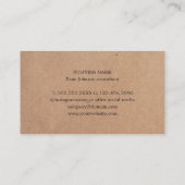 印刷されたモダンクラフト紙ブルーホワイトジオメトリ 名刺 (裏面)