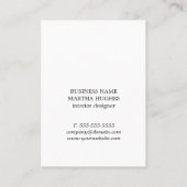 印刷されたモダンクラフト紙ホワイトはっきりした 名刺 (裏面)